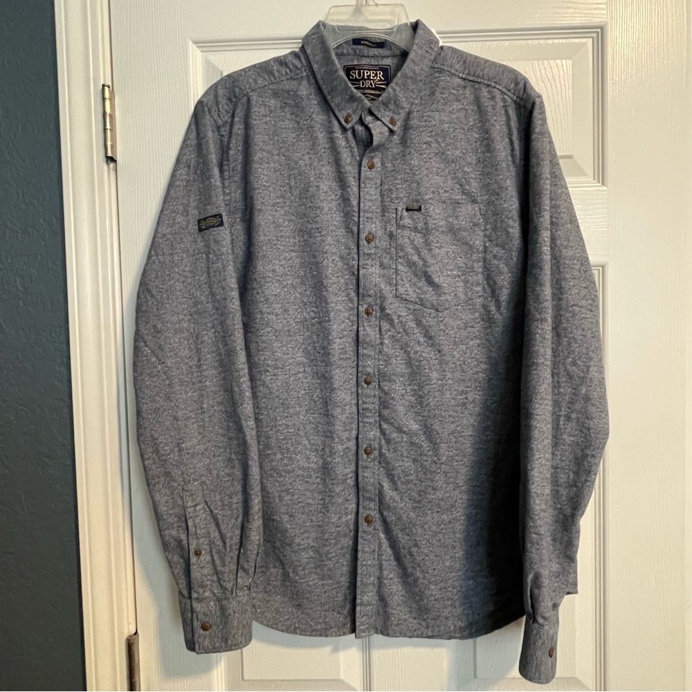 Superdry Mens Shirt Regular Fit XL Cotton British Design Spirit of Japan